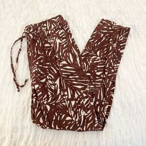 Old Navy Palm Print Linen Blend Pants